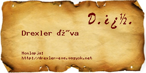 Drexler Éva névjegykártya