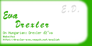 eva drexler business card